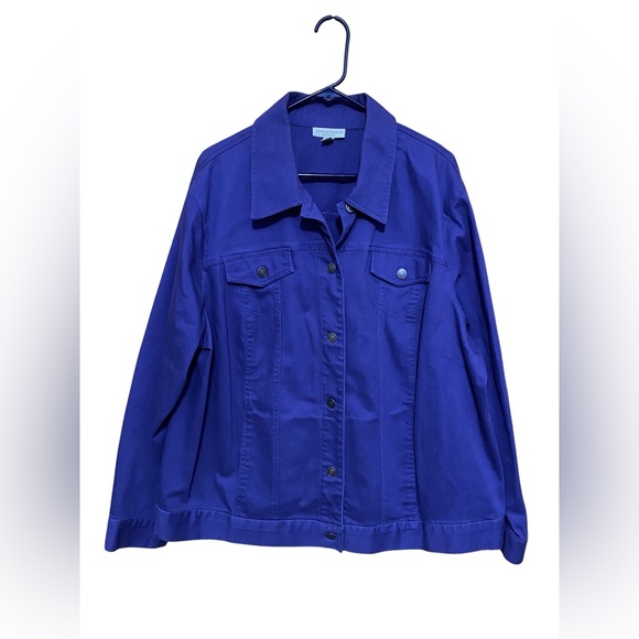 Appleseed’s Woman’s Purple Stretch Plus Size 3X Denim Jacket. - Picture 1 of 9